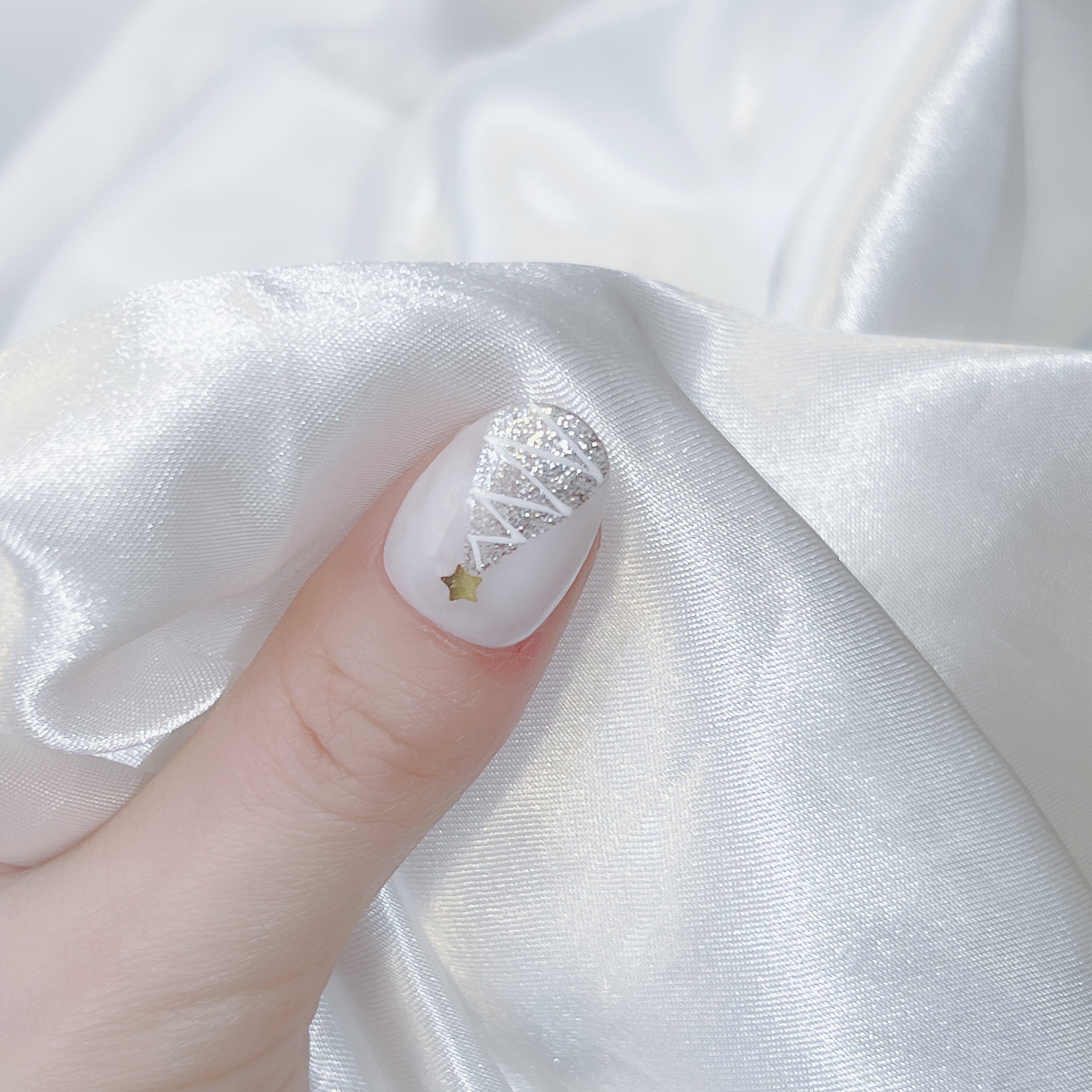 穿戴甲 C12 粉紅聖誕水晶球 Christmas