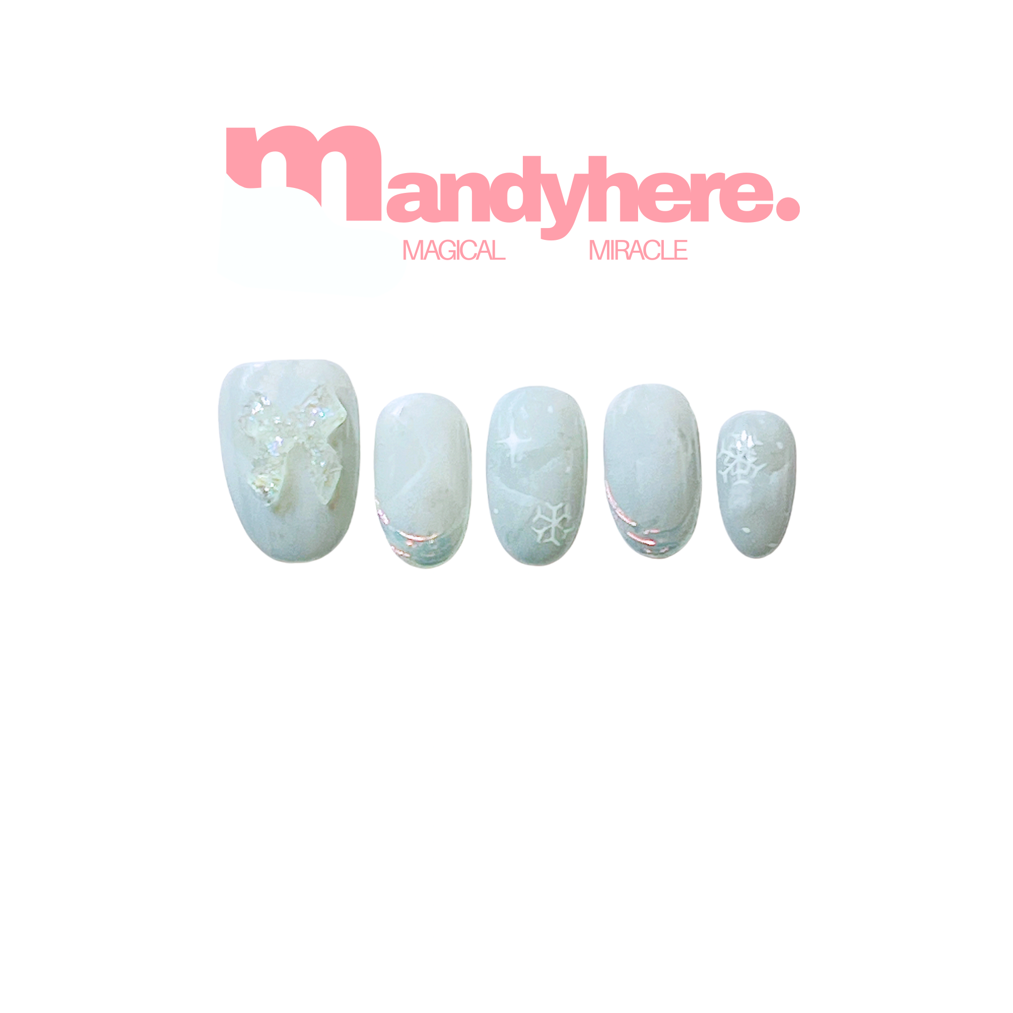 穿戴甲 冰藍雪花 C20 MANDYHERE