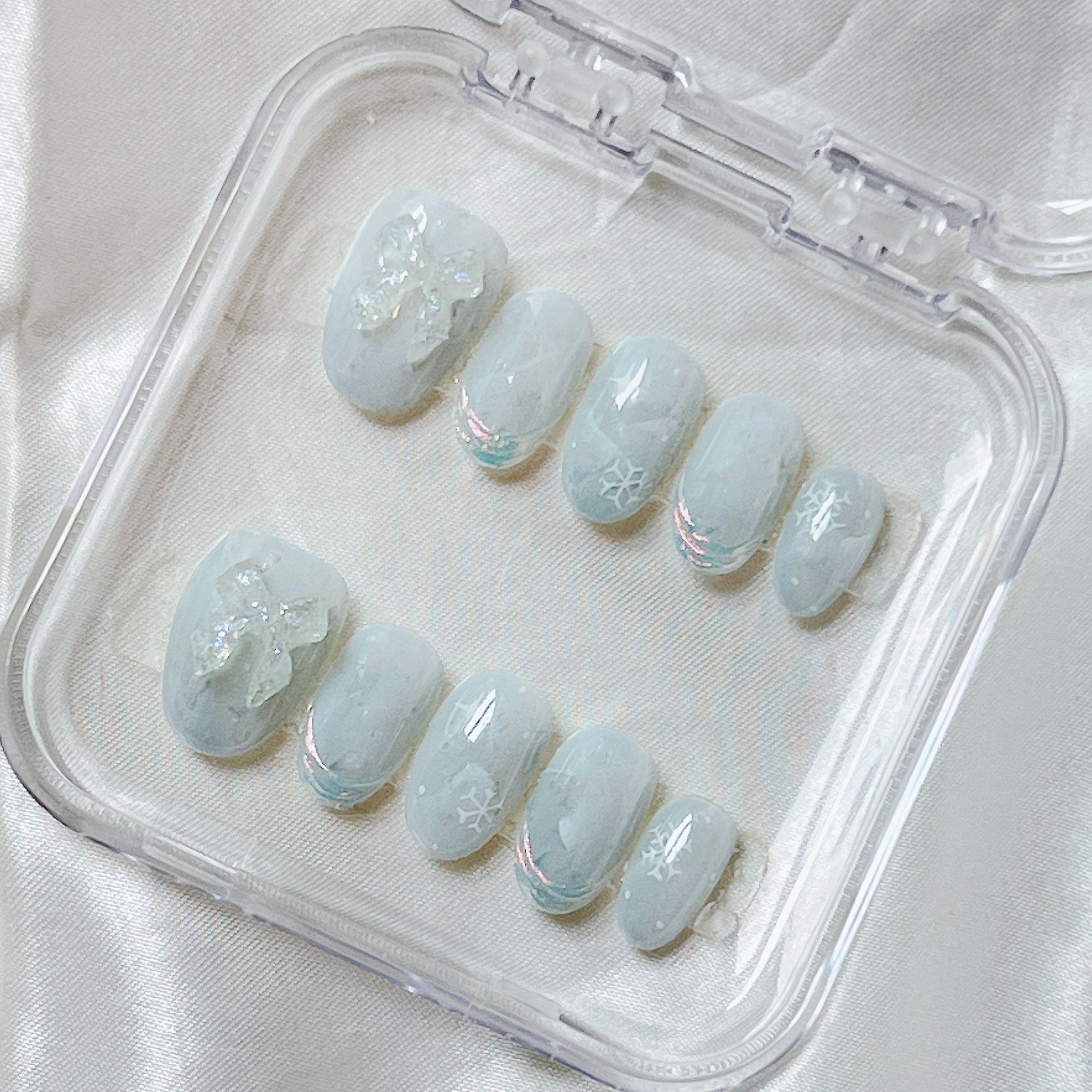 穿戴甲 冰藍雪花 C20 MANDYHERE