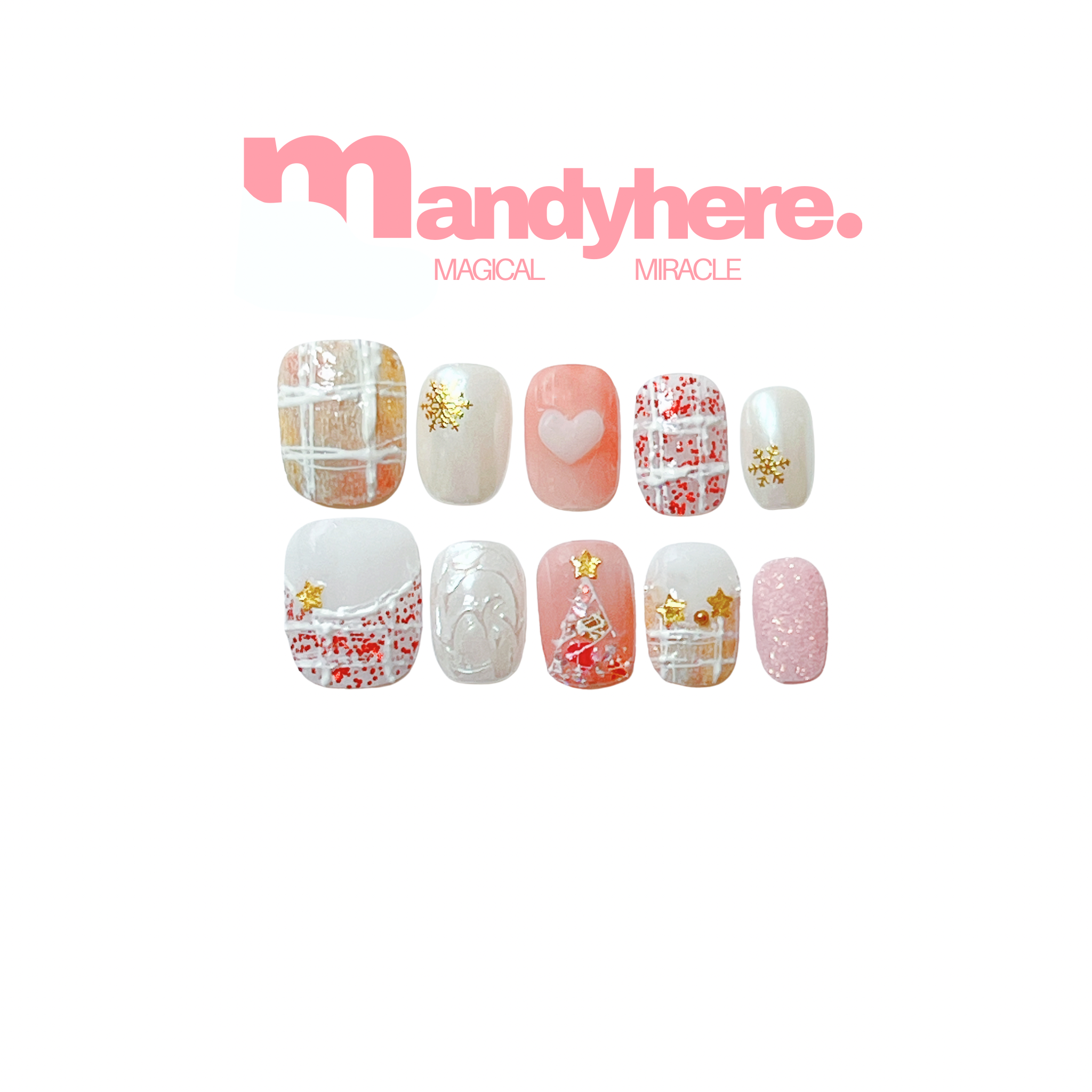 穿戴甲 糖果聖誕 C23 MANDYHERE