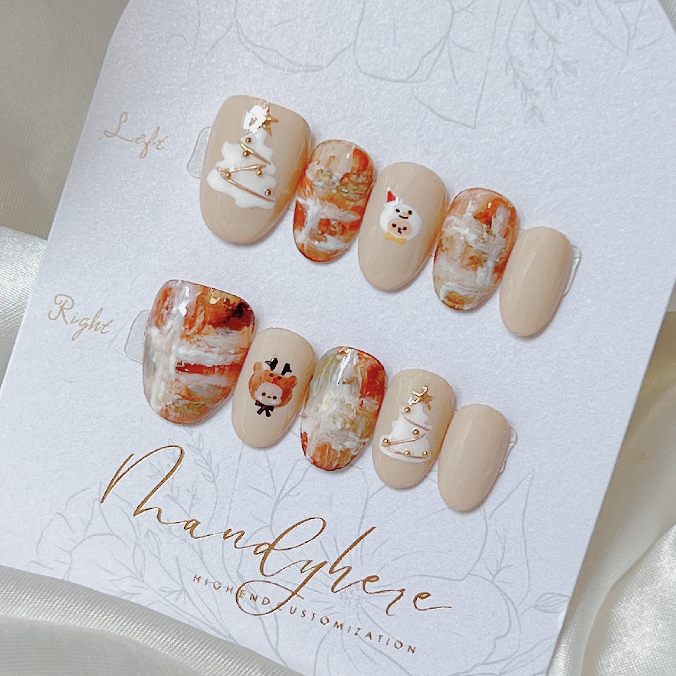 穿戴甲 聖誕小棕熊 C24 MANDYHERE