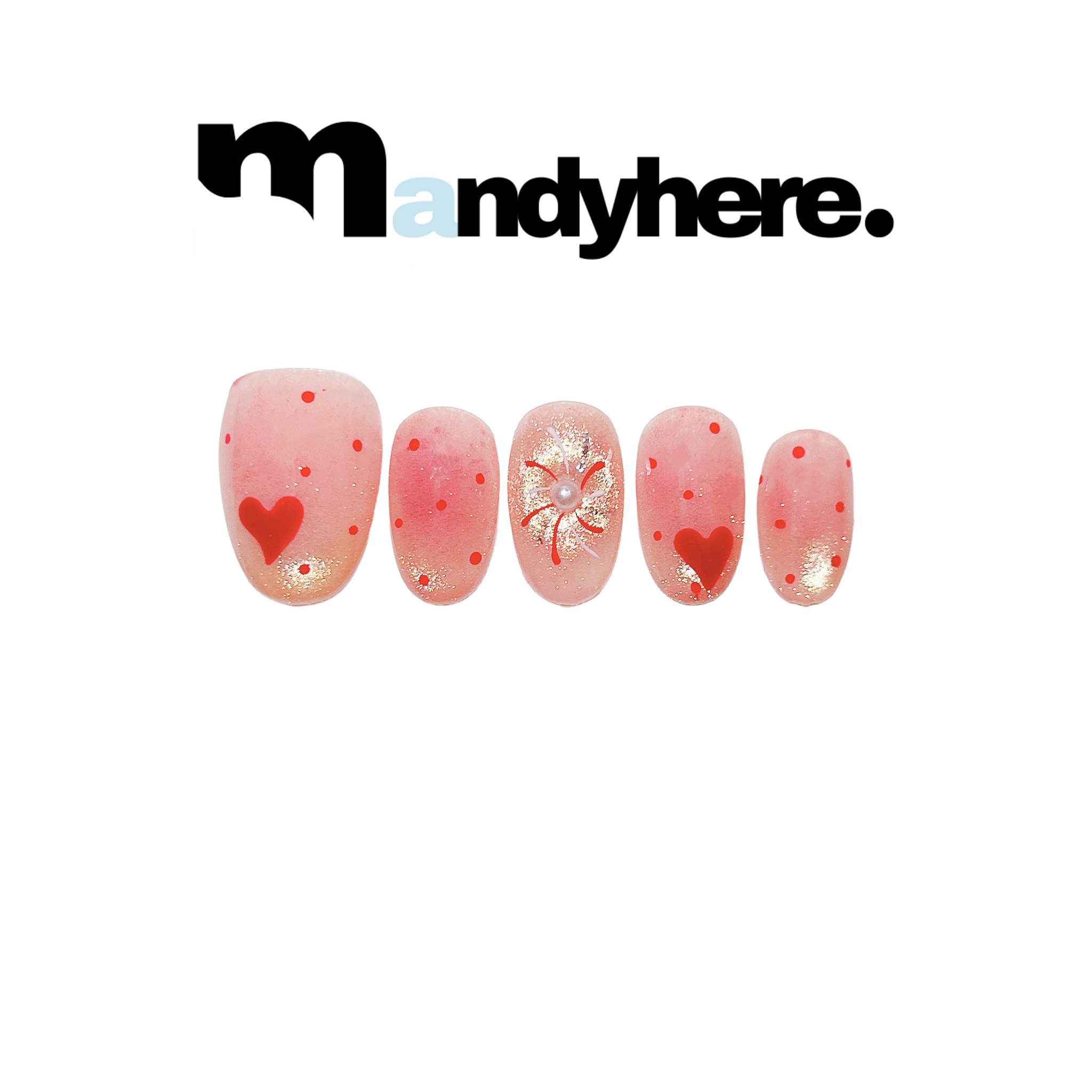 穿戴甲 紅心煙火 H09 HNY