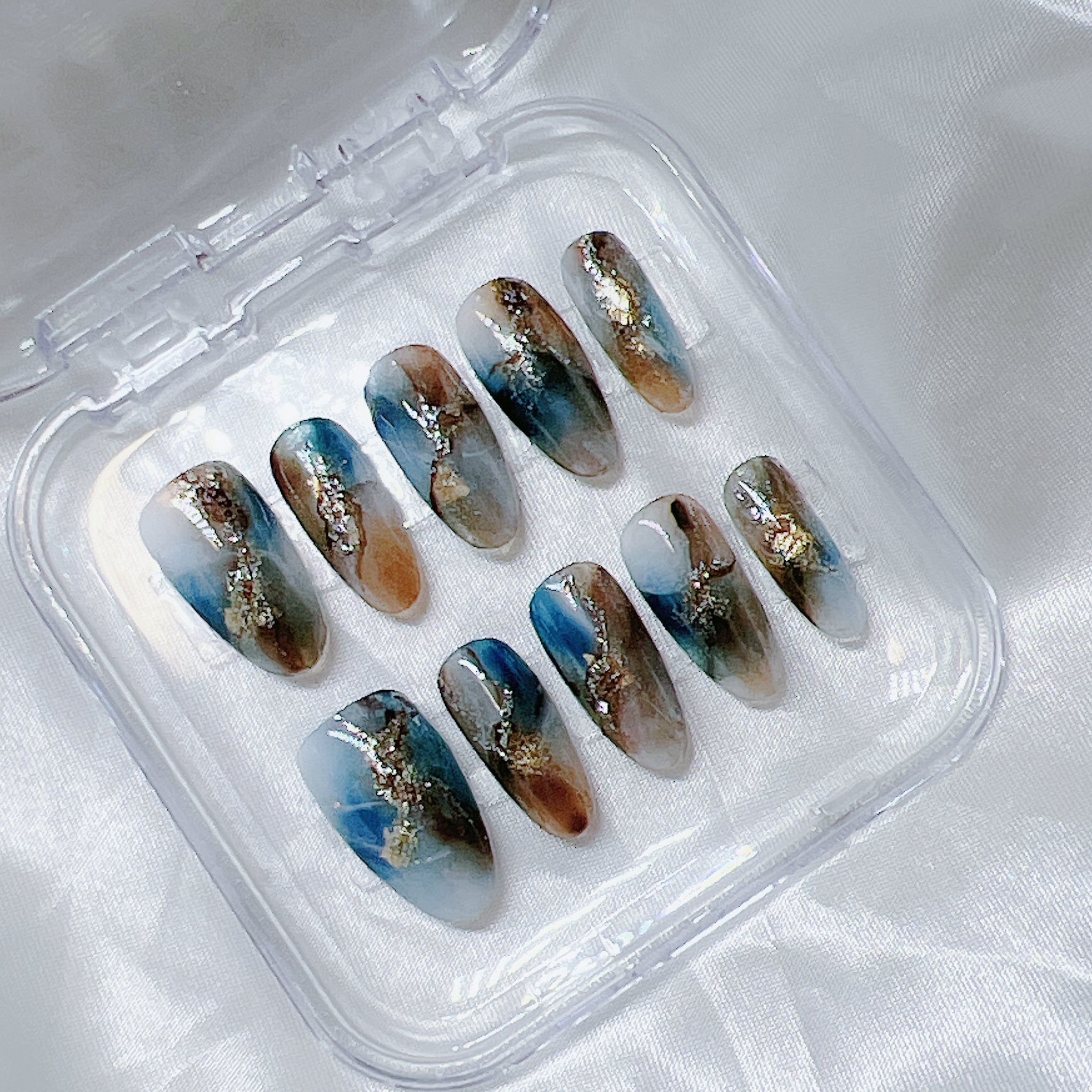 波瀾蝕刻藍銅M03 Marble