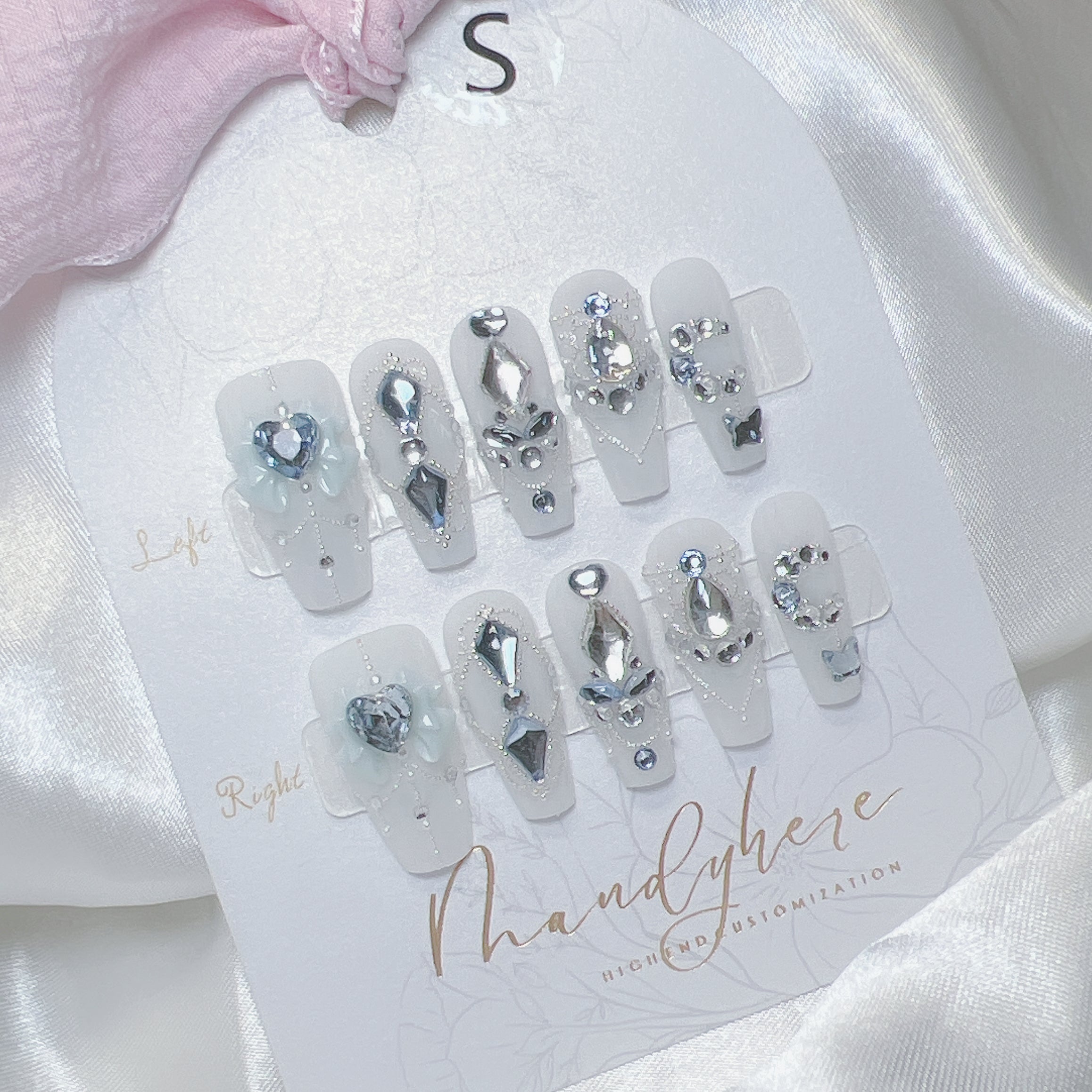 粉藍鋼珠拼鑽 S17 Swarovski