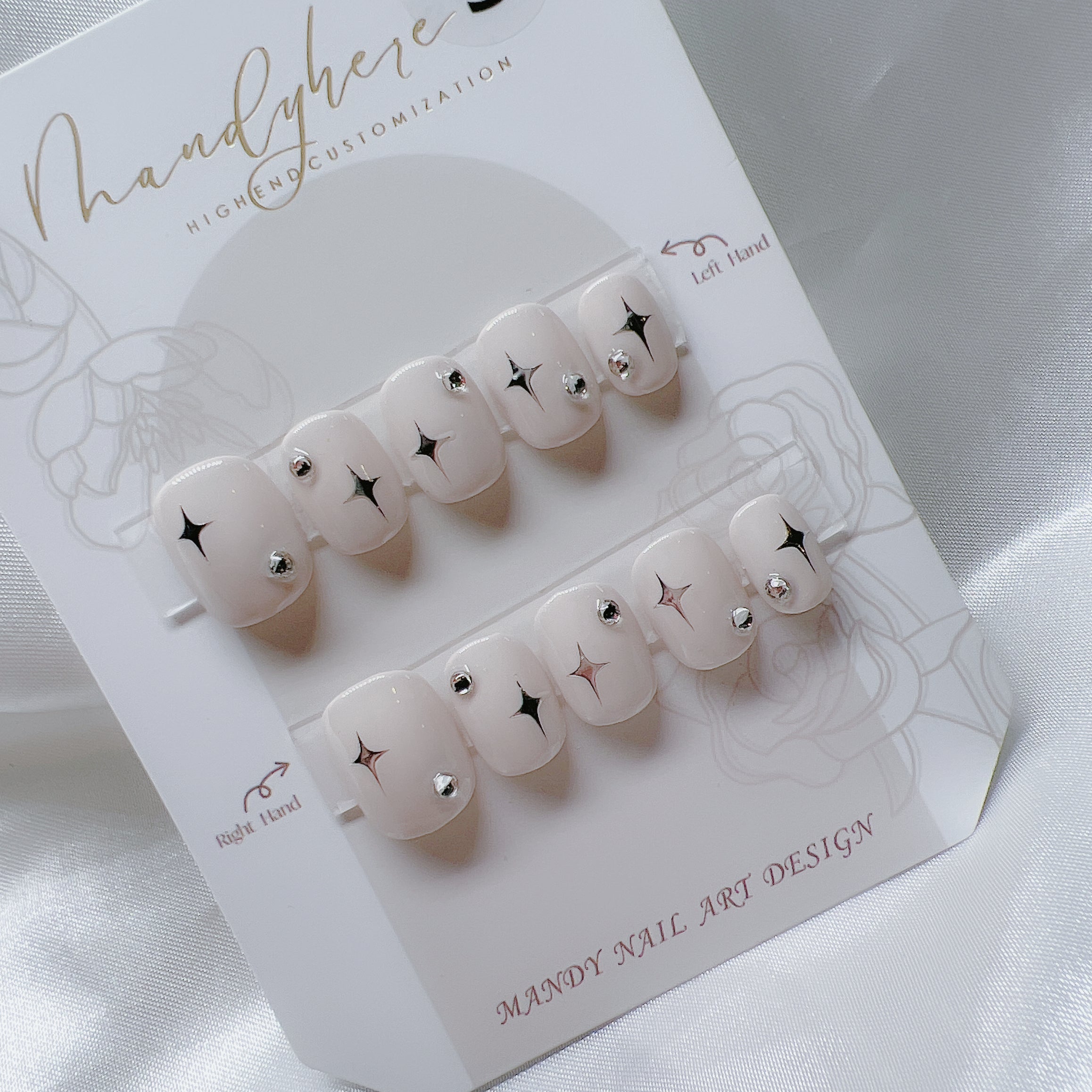 穿戴甲 米白星閃 O33 SALE