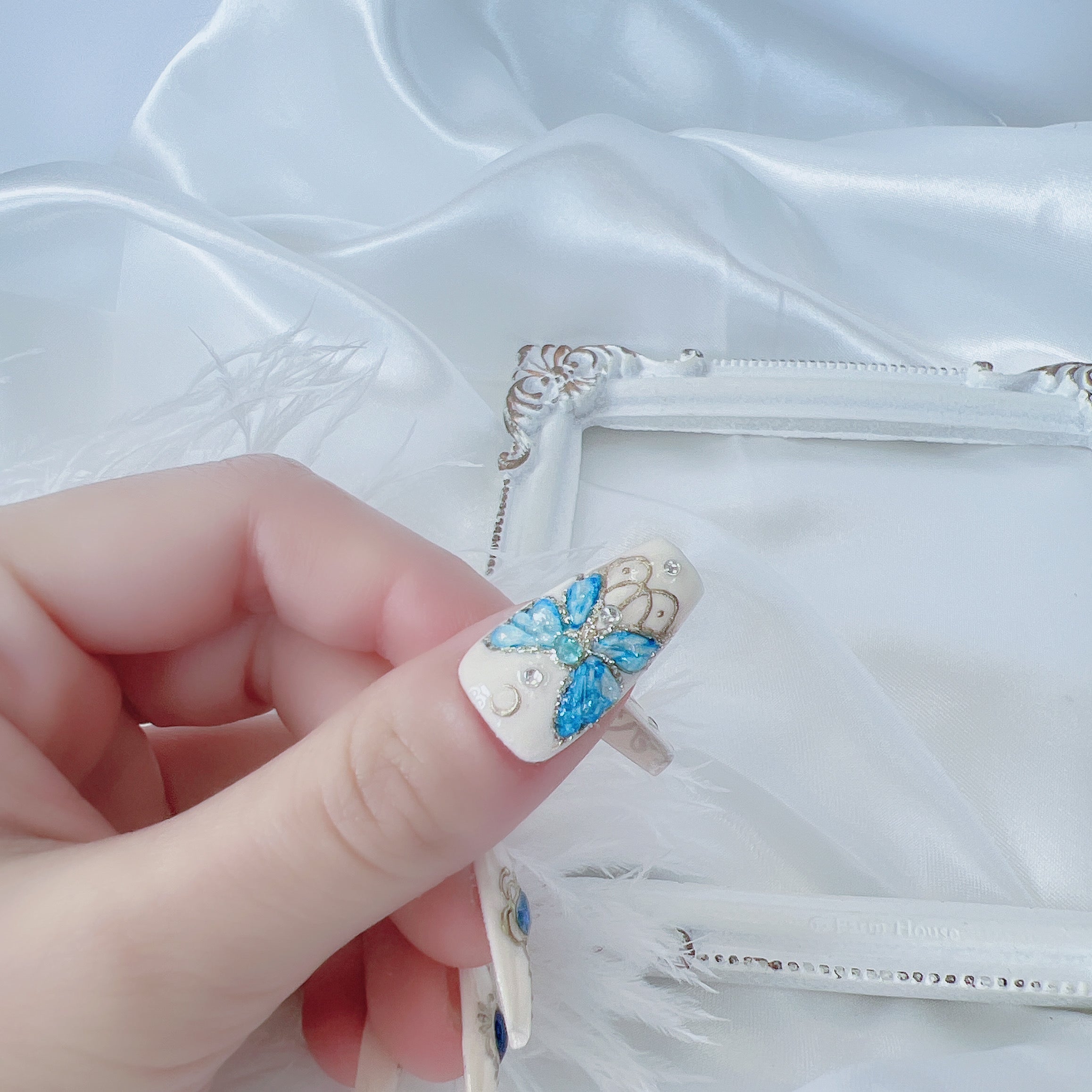 穿戴甲 巴洛克水鑽晶石蝴蝶 U01 Butterfly