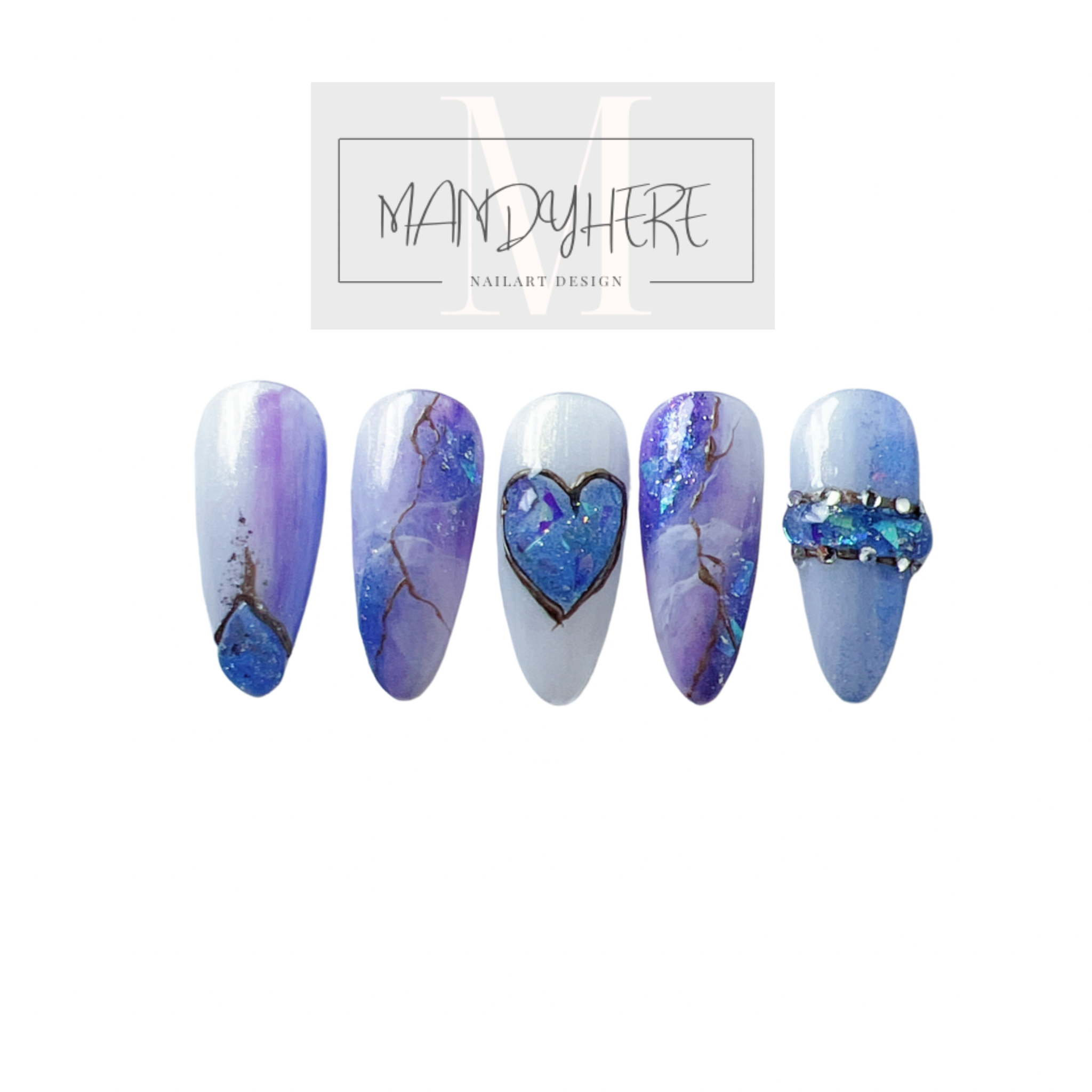 Galaxy | Blue Deep Sea Heart G01