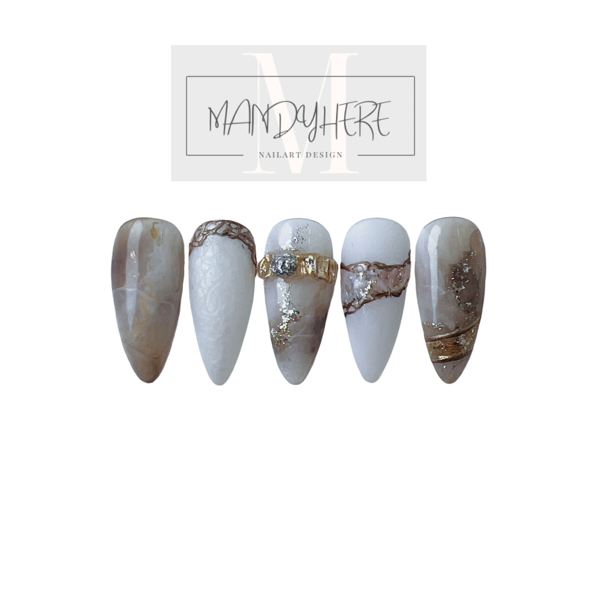 Marble｜Smudged baroque ring style M01