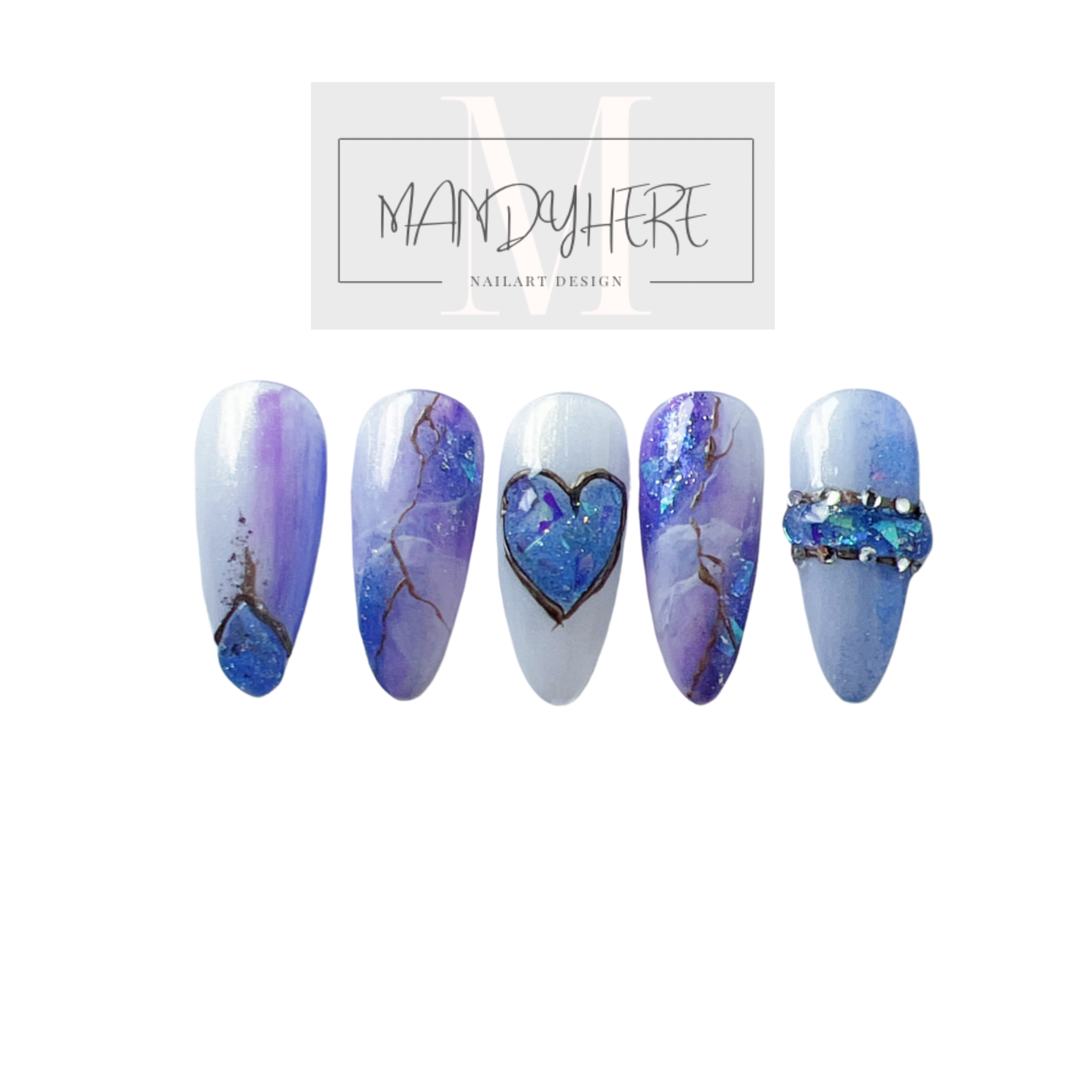 Galaxy ｜ Blue Deep Sea Heart G01